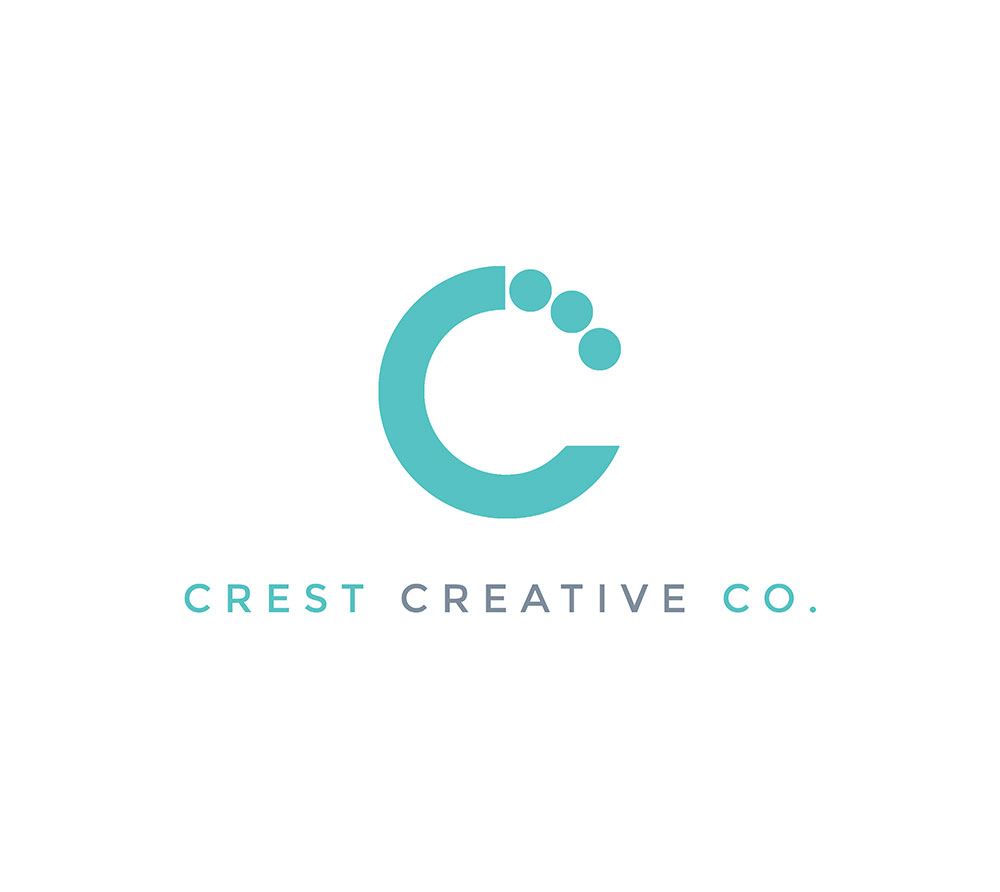 Crest Creative Co logo, a barber design studio specializing in brand identity and creative services